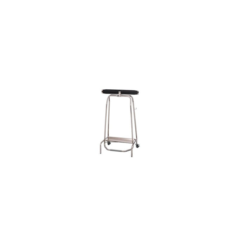 Support sac 110L inox mobile CONTICLAP à pédale avec clapet