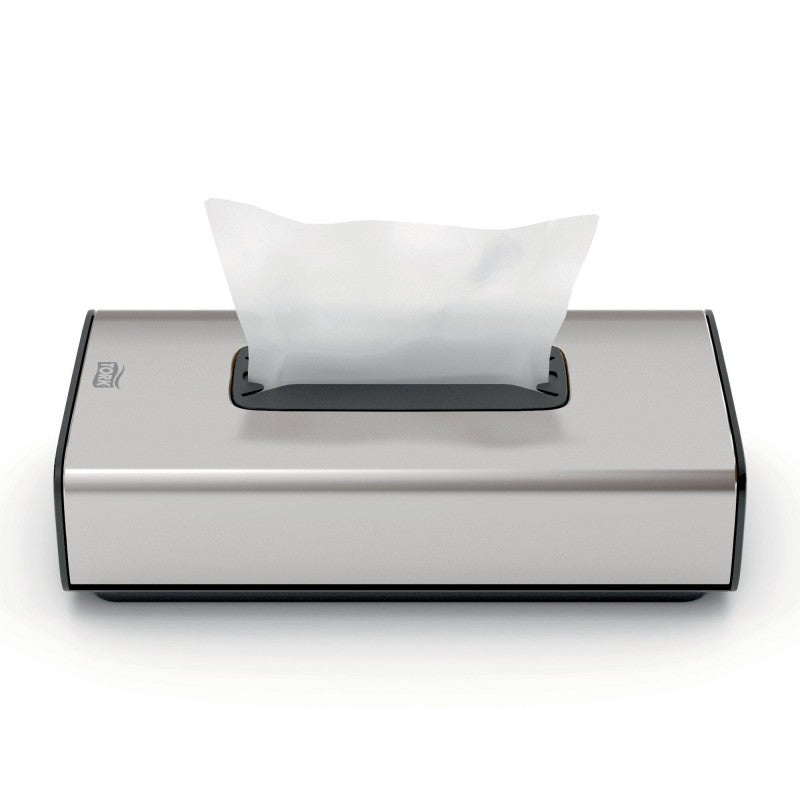 TORK Distributeur de Mouchoirs gris/noir //Acier Inox. ABS
