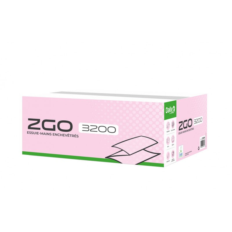 Essuie-mains Z blanc ZGO 3200 DAILYK GREEN ECOLABEL - Ct 3200 fts