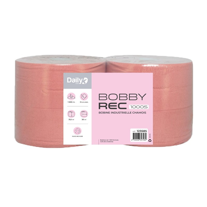 Bobine recyclée chamois BOBBYREC 1000S  Dailyk Start - Colis de 2