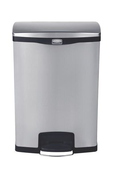 Poubelle à pédale 91l noir acier version large SLIM JIM