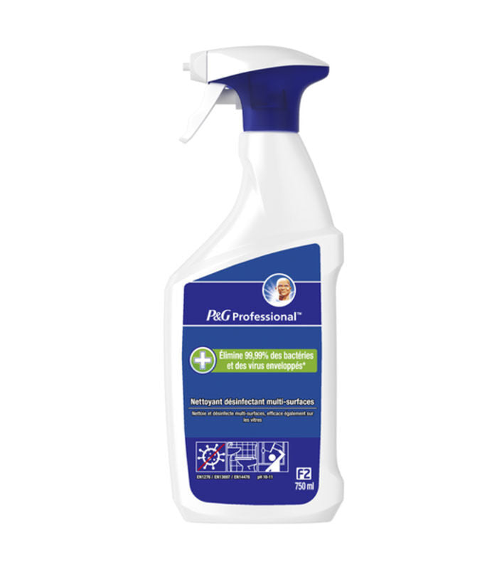 Nettoyant désinfectant multi-surfaces F2 P&G PROFESSIONAL-Spray 750ml
