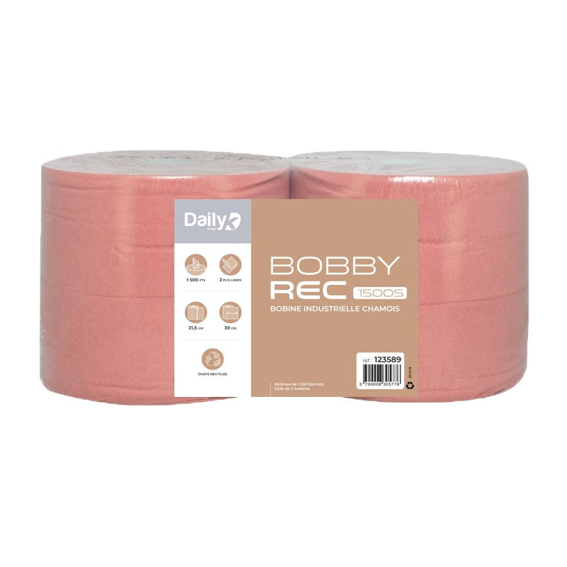Bobine recyclée chamois BOBBYREC 1500S Dailyk Start - Colis de 2