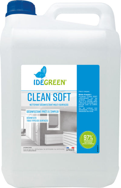 Nettoyant désinfectant multi-surfaces CLEAN SOFT-Bidon de 5L