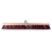 Balai cantonnier S80PVRM fibres PVC rouges 80 cm vue detail