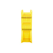 Barrière Rubbermaid déployée en courbe signalisation zone danger