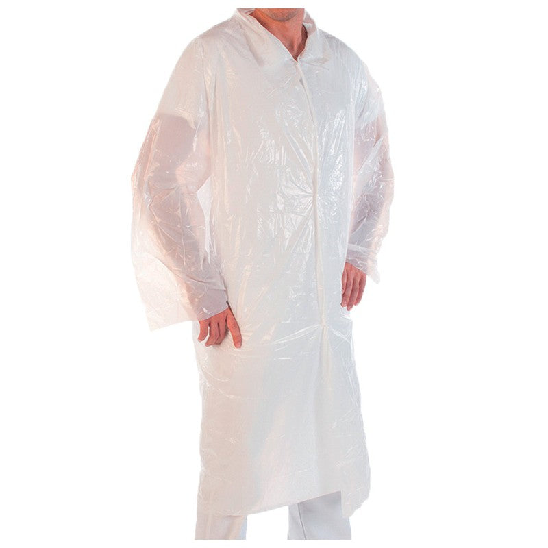 Blouse visiteur en polyéthylène blanc - Ct 100
