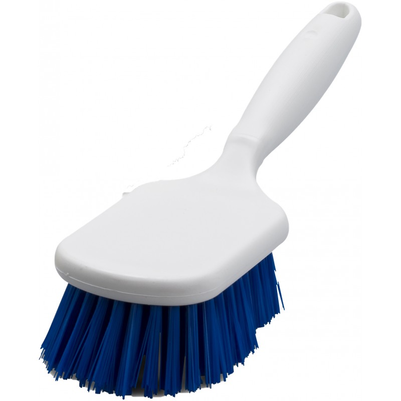 Brosse polyester mi-dur à manche / Monture PP 26cm / Gamme alim.