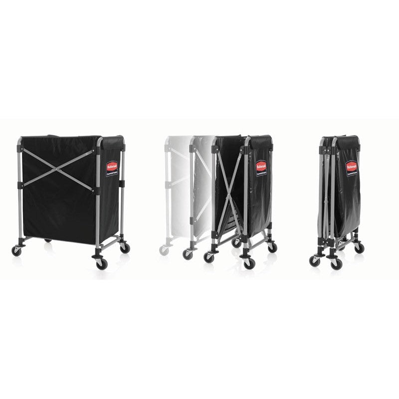 Chariot X-CART Rubbermaid détail roues pivotantes silencieuses
