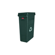 Détail fond et poignée de vidange Slim Jim Rubbermaid 87L