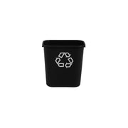 Corbeille Rubbermaid 26,6L dimensions et détail bords arrondis