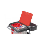 Vue détail couvercle chariot IDEATOP rouge VDM ref 131583