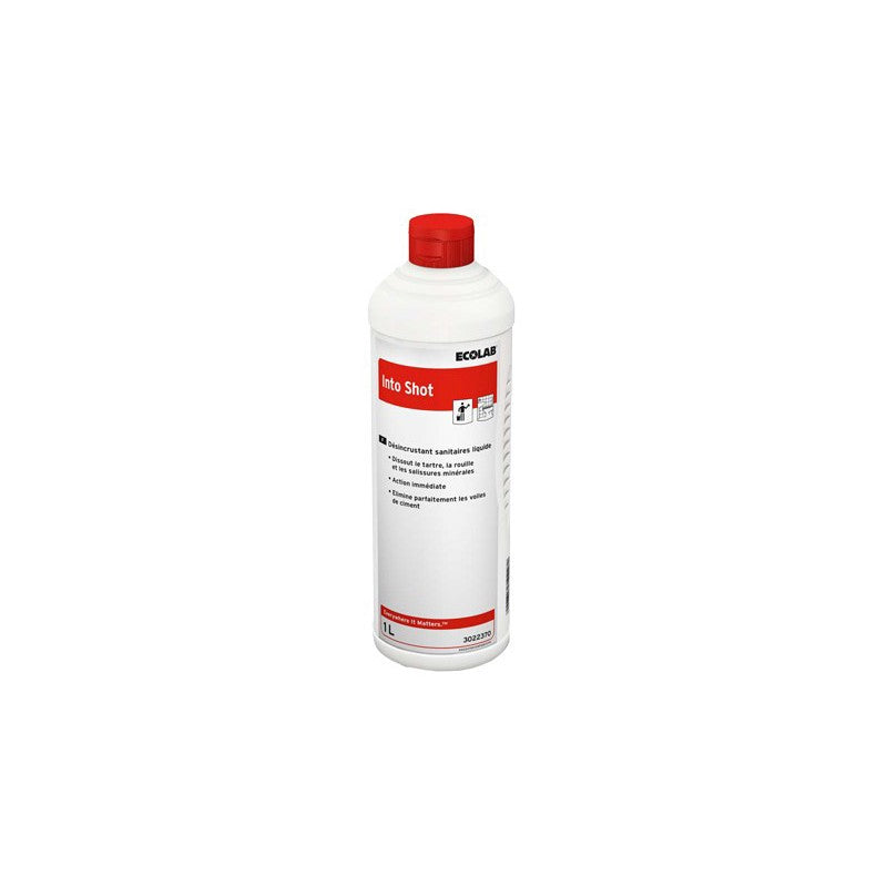 Désincrustant liquide WC INTO SHOT ECOLAB - 3022370 - Bidon 1L