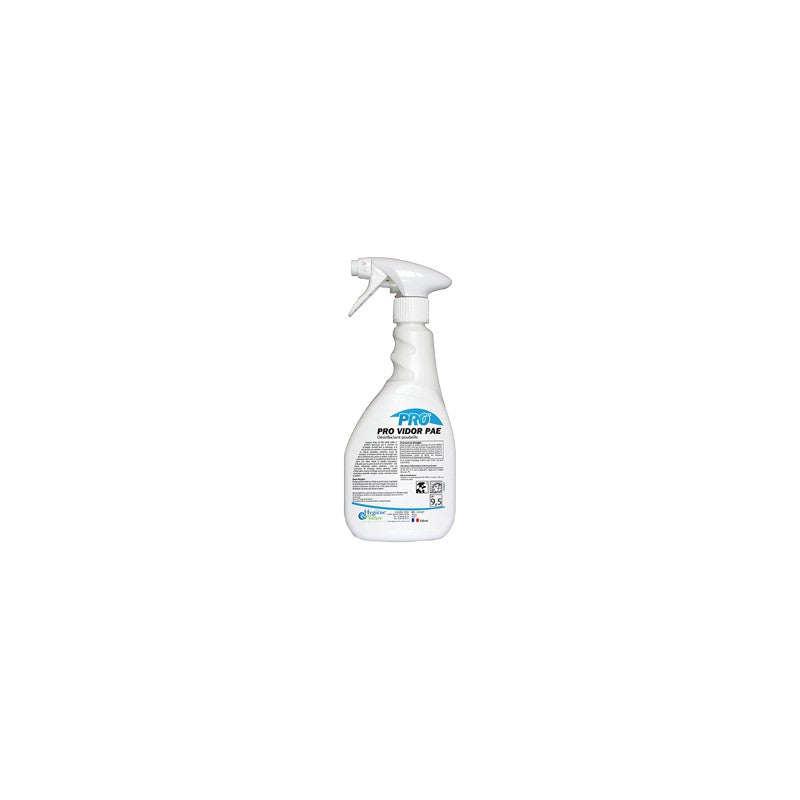 Flacon spray 750ml PRO VIDOR PAE désinfectant locaux déchets professionnel