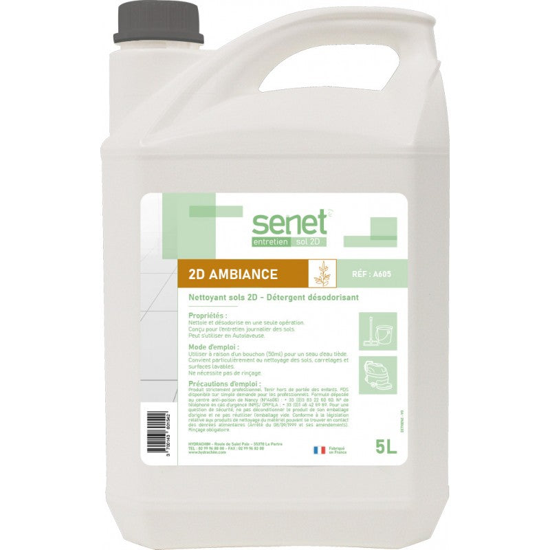 Détergent surodorant Hemera SENET 2D ref S605 bidon 5L