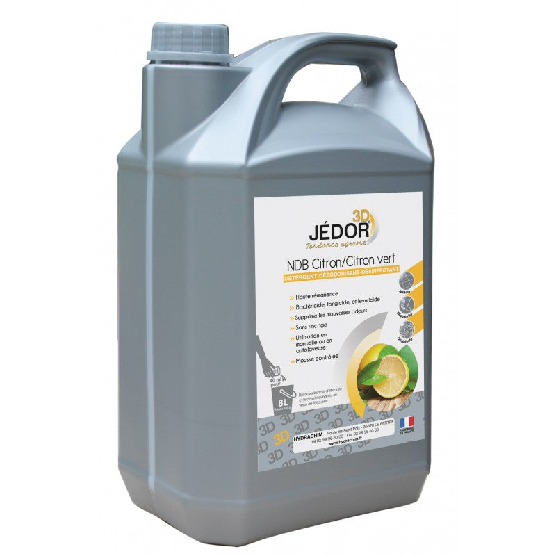 JEDOR 3D Détergent Surodorant Désinfectant virucide - Bidon 5L