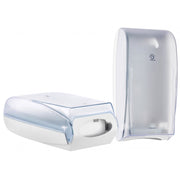 Distributeur mural plastique Papernet antibactérien blanc face profil
