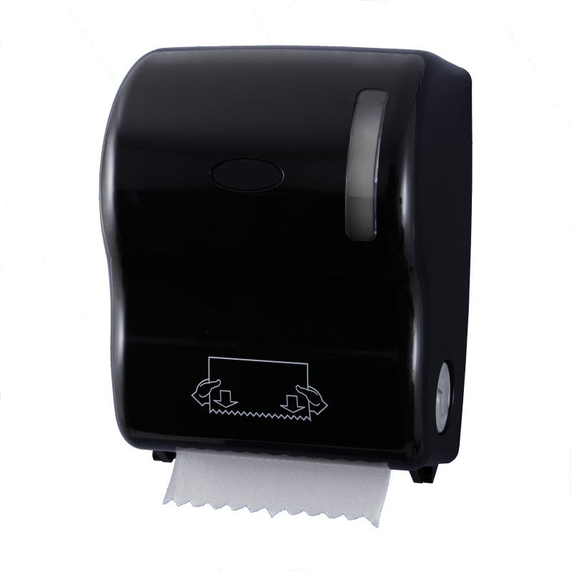 Distributeur papier bobine ABS noir 360x285x235mm fermeture cle