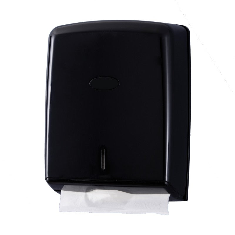 Distributeur mural ABS Noir 600 serviettes zig-zag Hemera