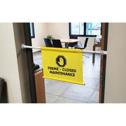 Detail manche metal plastique blanc drapeau signalisation 133321