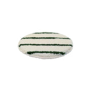 Disque bonnette nettoyage moquette professionnel Hemera 406mm fond blanc rayures vertes