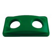 Couvercle recyclage Slim Jim Rubbermaid vert dimensions profil