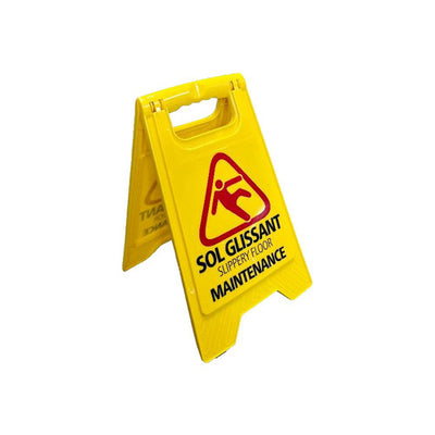 Panneau signalisation mini sol glissant jaune 420mm Hemera