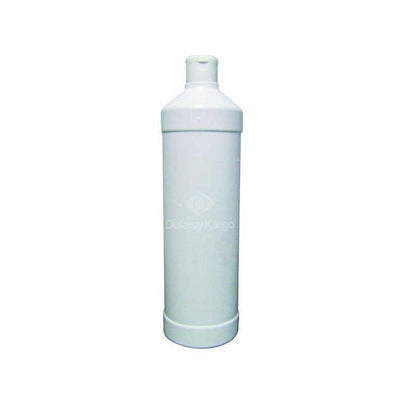 Bidon 1L bouillotte PEHD blanc bouchon clapet B28DIN 45G