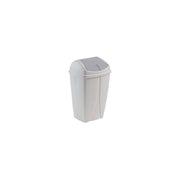 Poubelle plastique blanche couvercle basculant 10L ref 126219