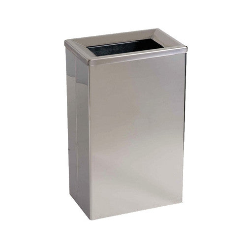 Corbeille 25L en inox brossé