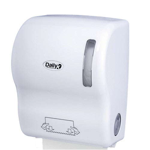 Distributeur essuie-mains rouleaux DAILYK ABS blanc ref 330175