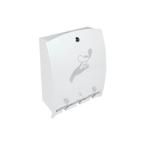 Distributeur hygiène féminine serviettes absorbantes  acier blanc