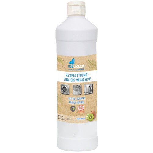 Respect’Home® Vinaigre d'alcool menager 8° ECOCERT- 2208 - Bidon 1L