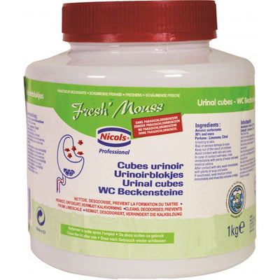Cubes urinoirs parfumés Freshmouss Nicols N504955 pot 1 kg