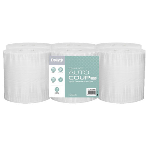 Essuie-mains blanc 135m AUTOCOUP 135 COMPACT Dailyk Start - 6 rlx