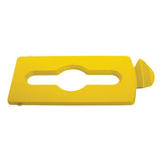 Rubbermaid Slim Jim couvercle jaune pour plastique vue de face