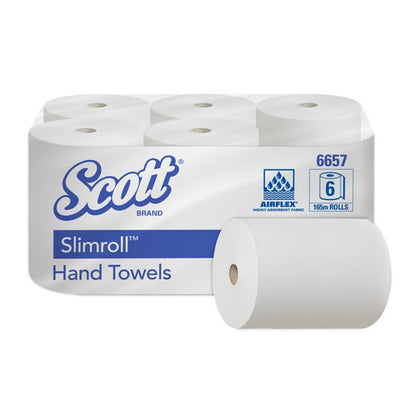 Essuie-mains Scott Slimroll 1 pli blanc 165m Ecolabel - rouleau