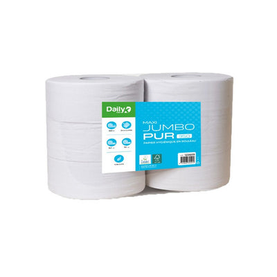 PH gaufré blanc Ecolabel MAXI JUMBOPUR 350m Dailyk Green -  6 rlx