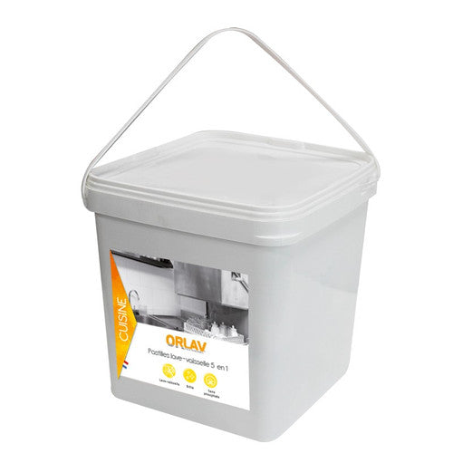 ORLAV Pastilles tri-couches 5en 1 lave-vaisselle - 0134 - Seau de 3Kg