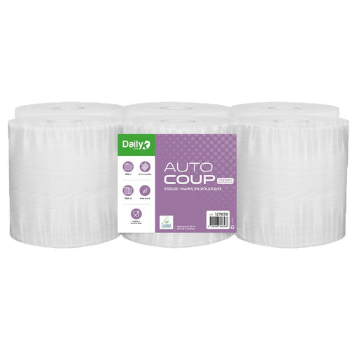 Essuie-mains blanc 285m ECOLABEL AUTOCOUP 285 Dailyk Green - 6 rlx