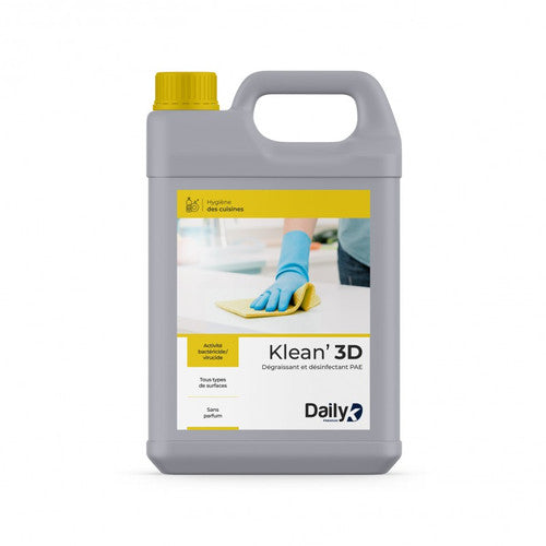 DAILYK KLEAN3D PAE détergent dégraissant désinfectant 5L