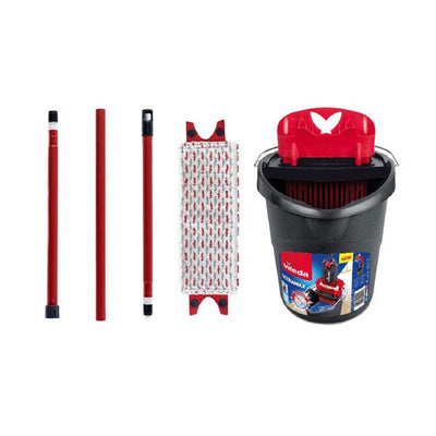 Vileda kit seau essoreur balai plat microfibre Ultramax 2en1