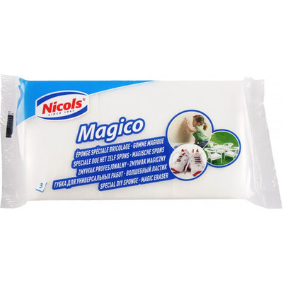 Eponge gommante blanche Nicols 227710 sachet de 3