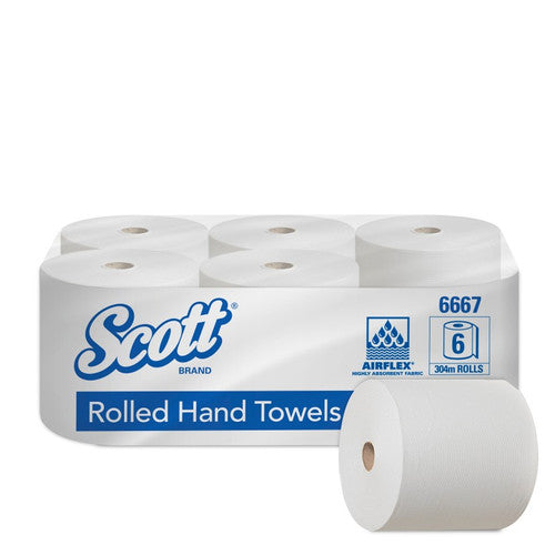 Essuie-mains Scott Control rouleau blanc 300m ref 6622