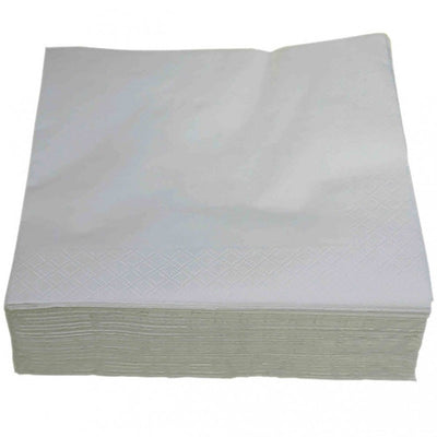 Serviette pure ouate blanche 2 plis 38x38cm Hemera ref 126845