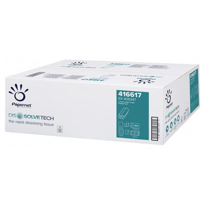 Papernet Dissolvetech essuie-mains Z 2 plis 20x24 cm ref 416617
