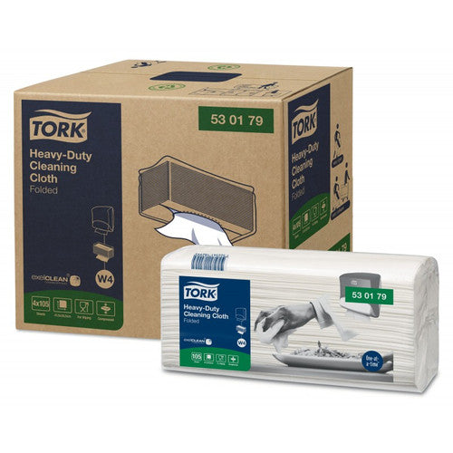 Chiffon nettoyage plié 105F blanc ultra résistant Tork W4