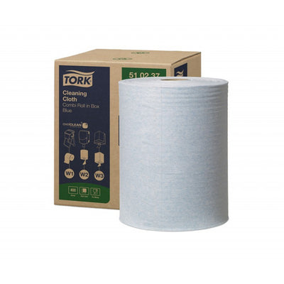 Chiffon nettoyage bobine 400F bleue Tork vue produit