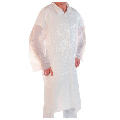 Blouse visiteur en polyéthylène blanc - Ct 100
