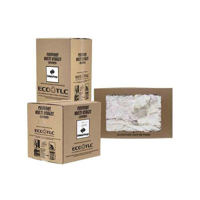 Chiffon BOPTX drap blanc 60x60 cm coton carton 10 kg